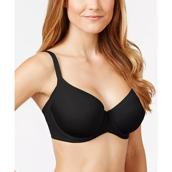 Wacoal Side Smoothing Black Seamless Adjustable Underwire T-Shirt Bra Size 40C - Picture 1 of 5
